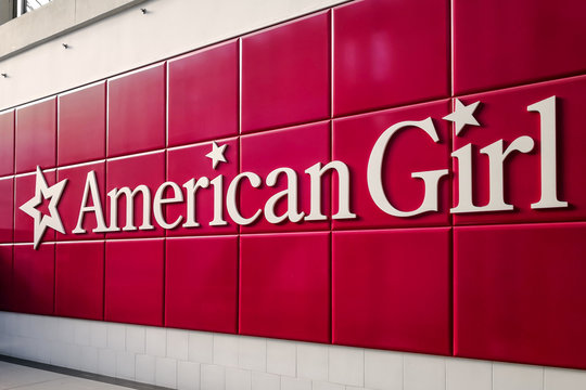 Toronto, Canada - January 04, 2019: Sign Of American Girl In The Eaton Centre Mall In Toronto, Canada. American Girl Is An American Line Of 18-inch (46 Cm) Dolls Released In 1986 By Pleasant Company. 