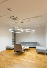 Interior of a hotel lobby