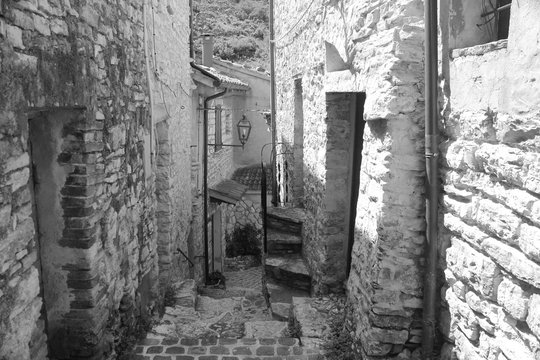 Streets Of Castelletta, Province Of Ancona, Italy 