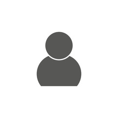 User Icon in trendy flat style isolated on grey background. User silhouette symbol for your web site design, logo, app, UI. Vector illustration.