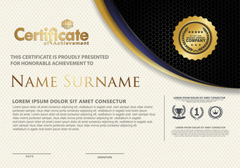 Certificate template with textured background,