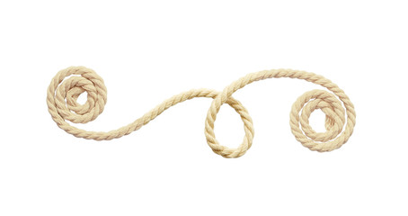 Beige cotton rope arrangement