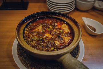 四川料理の麻婆豆腐