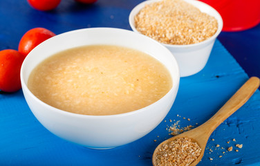 Turkish traditional tarhana soup in bowl