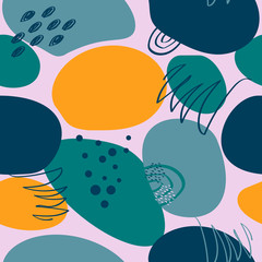 Trendy creative background with abstract colorful shapes. Good for textile, packaging, cover, wrapping paper, background, wall art design and more