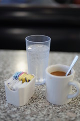 cup of coffee on table