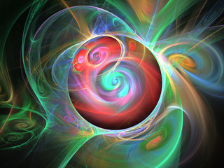 abstract multicolored fractal pattern