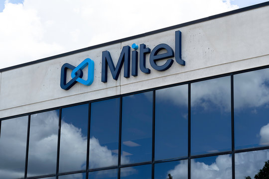 Concord, Ontario, Canada - June 11, 2019: Mitel office in Concord, Ontario, Canada. Mitel Networks Corporation is a telecommunications company providing unified communications solutions. 
