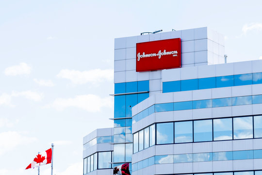 Markham, Ontario, Canada - June 14, 2019: Johnson & Johnson Inc. Canada in Markham. Johnson & Johnson Inc. is an American medical devices, pharmaceutical and packaged goods company.