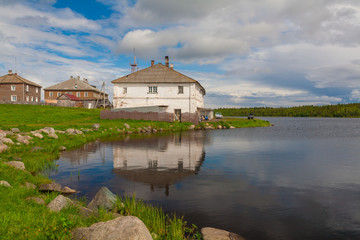 Obraz premium Solovki. landscape lake day