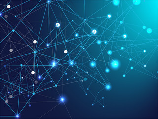 Nodes Linked Plexus Vector Background. Big Data  © graficanto