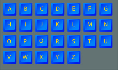 blue gold keyboard letter character keyboard button, blau golden Zeichen Schrift Button Tastatur