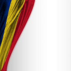 Flag of Romania against gray gradient background