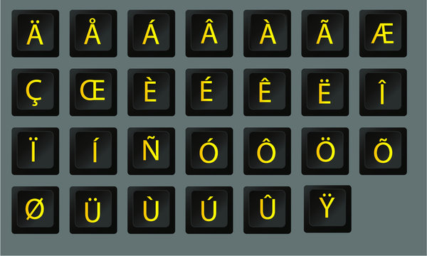 black golden keyboard letter special character keyboard button, schwarz gold Sonderzeichen Button Tastatur