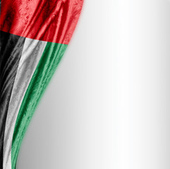 Flag of United Arab Emirates on gray gradient background