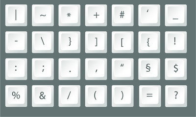 white keyboard letter special character keyboard button, weiß Sonderzeichen Button Tastatur