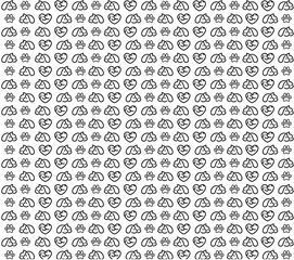 cat and dog line icon set for pattern wallpaper and texture backgroud