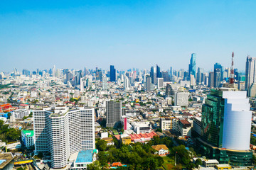 Fototapeta na wymiar beautiful panorama cityscape of Bangkok city,Thailand