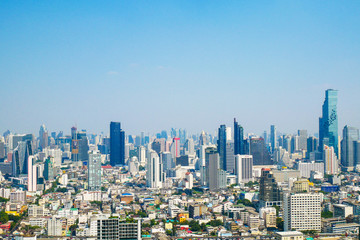 beautiful panorama cityscape of Bangkok city,Thailand