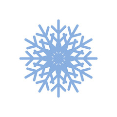 Snowflake flat vector icon isolated on a white background.