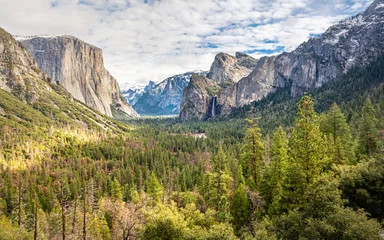 Deurstickers Tunnel View Yosemite National Park Valley © Flo