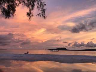 sunset at  Kaoh Rung island, Cambodia