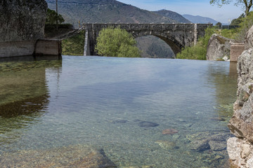 Loriga river beach in the Serra da Estrela, Portugal