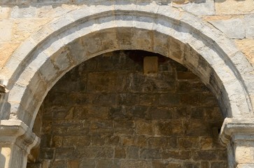 Stone arch at Pamplona Citadel, Spain