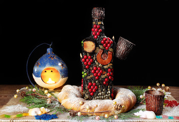 An exclusive bottle of alcohol shot on New Year's Eve