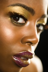 African American Woman With Highfashion Makeup