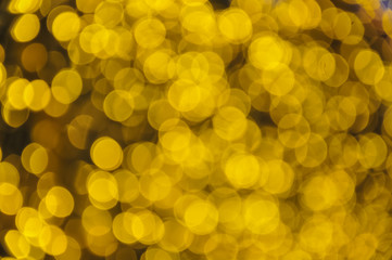 Bokeh, yellow lights at night