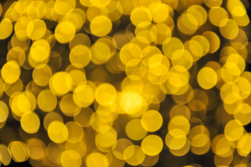 Bokeh, yellow lights at night