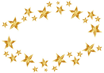 Fondo blanco con estrellas doradas.