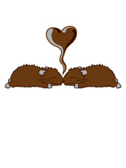 2 verliebte Hamster kawaii clipart