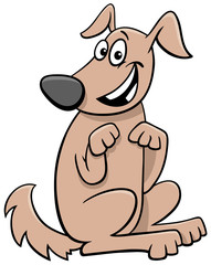 cartoon playful dog pet animal character
