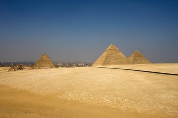 Fototapeta na wymiar Giza Pyramids, cairo, Egypt, Tranquil Scene, Mystery, Past, Monument, Old Ruin, Egyptian Culture