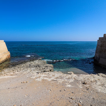 Beach Alcove  And Sea