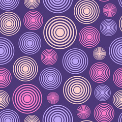 Abstract seamless pattern of circles with different size.