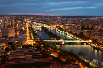 River Seine at Dusk Paris France