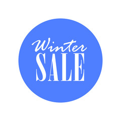Fototapeta premium Winter sale badge banner. Promotion clearance.