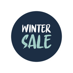 Winter sale badge banner. Promotion clearance.