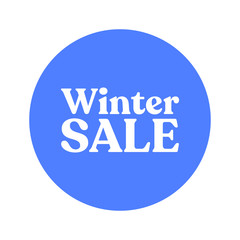Winter sale badge banner. Promotion clearance.