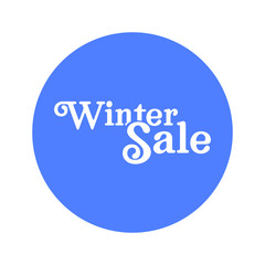 Winter sale badge banner. Promotion clearance.