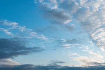 View of the clouds in the evening sky