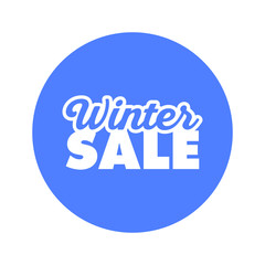 Winter sale badge banner. Promotion clearance.