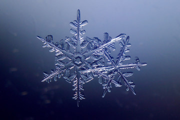 snowflake on black background