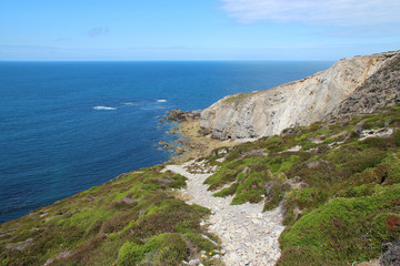 atlantic coast (cap de la chèvre) in brittany (france)