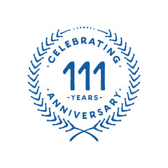 111 years design template. 111th logo. Vector and illustration.