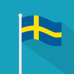 Sweden flag icon- vector illustration