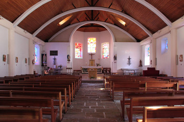 Fototapeta premium Saint-Eloi church in Roscanvel in brittany (france)